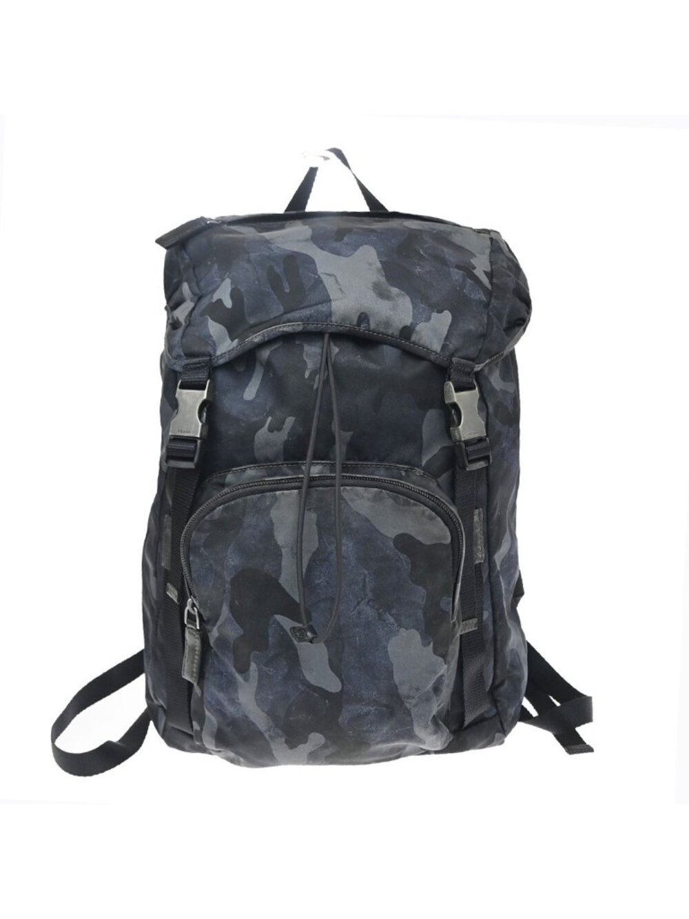Prada Backpack Camouflage Nylon Blue